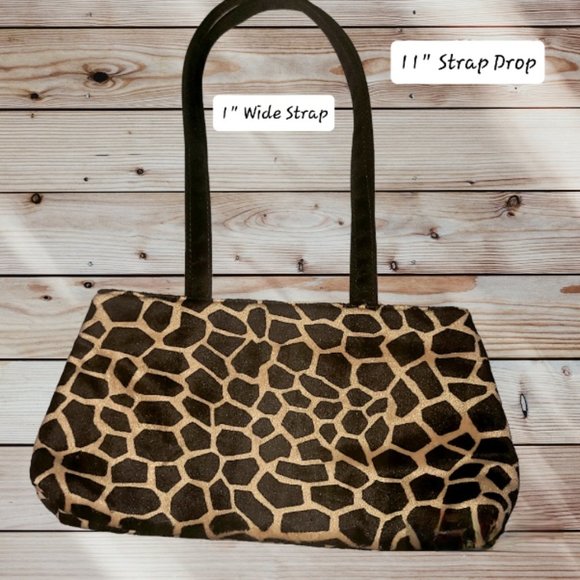 Giraffe Print Purse Handbag Shoulder Bag - Picture 3 of 5
